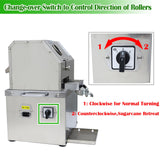 Electric Sugarcane Juicer, Sugar Cane Press Extractor, Stainless Steel 3 Rollers, Detachable Top Cover, Sugarcane Juice Squeezing Machine for Commercial & Home 110V 800W INTBUYING