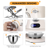 8.4QT Commercial Stand Mixer 800W with Aluminum Die Casting Meets the Standard of NSF/ANSI 8-2023, Mixers Kitchen Electric Stand Mixer with Stainless Steel 8L Bowl, Dough Hook, Whisk and Beater