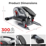 Sunny Health & Fitness Smart Elliptical Trainer, Heavy-Duty Exerciser w/Resistance Bands for Leg & Arm Exercise, Home/Office Senior Training Machine, Exclusive SunnyFit App Bluetooth Link–SF-E323054