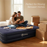 Sekey Queen Air Mattress with Built-in Pump, 18" Raised Inflatable Bed with Anti-Deflation Technology, Odorless & Puncture Resistant Blow Up Mattress for Home Guests & Travel, 660 lbs Capacity