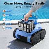 Cordless Robotic Pool Cleaner,Automatic Robotic Pool Vacuum for Inground Pools,Spa Pool Robot Cleaning up to 2150 Sq.ft for Floor,Wall Climbing,Waterline,4800GPH Suction,180min Battery Life