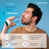 Hydrohealth Hydrogen Water Bottle for Kidney Health – 1600PPB Hydro Health Rechargeable Bottle with SPE/PEM Tech – Water Hydrogen for Daily Use | Turbocharge Energy, Strength & Metabolism