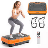 Vibration Plate Exercise Machine, BUENASO Vibration Plate for Lymphatic Drainage Shaking Full Body Workout, 350 LBS 250 Adjustable Speeds Vibration Plate Machine for Home Orange