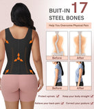 Figninget Waist Trainer Corset for Women Workout Hourglass Vest Waist Cincher Faja body shaper with Zipper Black XS