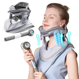 Cervical Neck Traction Device, Adjustable Cervical Traction Device with 3 Power Traction, 8 Airbag Support for Neck Pain Relief Neck Stretcher Air Pump Neck Brace