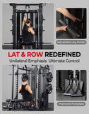 Mikolo Smith Machine with Weight Stack, Power Cage Home Gym System with LAT Pulldown & Cable Crossover, Multi-Functional Trainer with Dual Pulley System, Includes 10+ Free Attachments