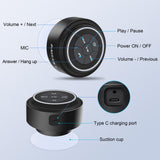 Shower Speaker Bluetooth Waterproof, Portable Mini Bluetooth Shower Speakers Waterproof with Suction Up and Clip, IPX7 Waterproof Floating Bathroom Speaker for Pool Beach Kayak, Beach Gifts（Black