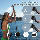 Tadomoe Portable Camping Shower with Battery Powered Pump, 5 Gal/20L Solar Heated Camp Shower Bag, 3-Mode Shower Head & Travel Case for Outdoor Camping, Beach Rinse & Dogs (Gray)