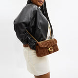 Coach Quilted Suede Tabby Shoulder Bag 26 with Chain