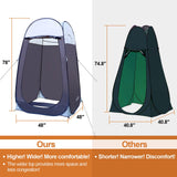 Leader Accessories Pop Up Shower Tent Dressing Changing Room Privacy Portable Camping Shelters 4' x 4' x 78" H Extra-Large Space - Grey