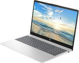 HP 15.6" FHD Business & Student Laptop Computer with 1-Year Office 365 & Copilot AI, Quad-Core Intel Processor, 32GB RAM 640GB Storage (128GB UFS+512GB SD Card), Win 11 H, PLUSERA Docking Hub, Silver