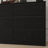Bobve 70.9” Dresser for Bedroom with 9 Drawers, Large Modern Chest of Drawers with Deep Drawers, Wide Double Dresser Handle Free, Storage Organizer for Bedroom, Living Room, Hallway (Black)