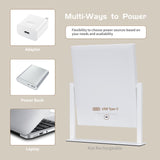 NUSVAN Vanity Mirror with Lights, Makeup Mirror with Lights,3 Color Lighting Modes Detachable 10X Magnification Mirror Touch Control,360°Rotation, White.