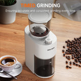 SOWTECH Conical Burr Coffee Grinder, Adjustable Electric Mill, 38 Precise Grind Settings, Precision Timer, for Espresso, Drip and French Press, Home &Office, Black