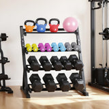 LIONSCOOL Adjustable Dumbbell Rack Stand, 4 Tier Heavy Duty Weight Storage Dumbbell Rack for Dumbbells & Kettlebells, Compact Space-Saving Organizer Stand for Home Gym, 1000+ LB Capacity