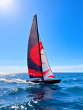 Ssccgym 84” Inch Remote Control Boat RC Pre-Assemble Sailboat Accessories Kits 2.4G Electric Boat Sail Watercraft for Adults Boys (L)