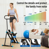 HXD-ERGO Stair Stepper for Home, 6 Adjustable Resistance Vertical Climber Cardio Exercise Machine, Folding Stair Climber for Full Body Workout with Adjustable Handlebar
