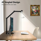 Desk Lamp with Atmosphere Lighting, Adjustable Led Desk Light for Home Office with Base, 24W Bright Auto Dimming Table Light Micomlan