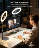 Upgrade 10.5" Ring Light for Desk with Magnetic Phone Holder for Computer