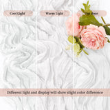 8 Pack White 17 x 108 Inch Cheesecloth Table Runner - Boho Gauze Sheer Fabric for Wedding Baby Shower Party Home Decor
