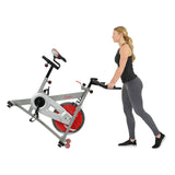 Sunny Health & Fitness Pro II Indoor Cycling Bike with Device Mount and Advanced Display – SF-B1995, Silver Sunny Health & Fitness