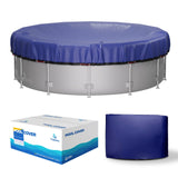 Winter Round Pool Cover 15ft for Above Ground Pools,200GSM thickend and Tear-resistand,Triple Windproof Design, Thermal Insulation, UV Protection
