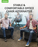 Trideer Exercise Yoga Ball Chair with Base for Home Office Desk, Stability & Fitness Ball Seat to Relieve Back Pain, Home Gym Workout for Abs, Pregnancy Ball with Pump Trideer