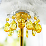 10pcs Yellow Bauhinia Crystal Suncatcher Chandelier Prisms Decor