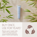 Philips Lady Shaver Series 6000 - Cordless, Wet & Dry Electric Shaver, 3-Blade Shaving System, for Legs & Body, 80 Mins. Runtime, Model BRL127/00