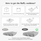 Chair Cushions for Dining Chairs, Tufted Memory Foam Chair Pads with Non-Slip Backing, Kitchen Seat Cushions with Ties
