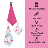 Playing It Forward Magnetic Golf Towel for Golf Bags with Clip for Men & Women, Waffle Weave Microfiber Towel, Set of 3