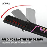 Booms Fishing PB3 6.4ft~8ft Fishing Rod Case, Portable Folded Fishing Pole Case with Two-Way Zippers, 1ft /7.7" Extended Design Fishing Rod Bag, Fit for 2~3 Fishing Poles, 76"~96"