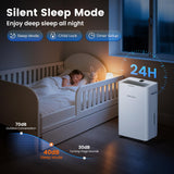 DGUAM 5000 Sq. Ft Dehumidifier, Max 95 Pint/Day Dehumidifier for Basement & Home, Compressor Dehumidifier with Drain Hose, Smart Humidity Control, Energy Efficient & Quiet for Bedroom, Large Rooms