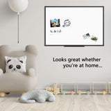 JILoffice Magnetic Whiteboard/White Board, Dry Erase Board 48 x 36 Inch, Black Aluminum Frame Wall Mounted Board for Office Home and School JILoffice