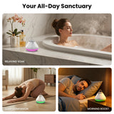 Gsou Shower Speaker Bluetooth Waterproof with 5 White Noise Sounds & 4 LED Light Modes | Portable Speaker for Bathtub, IPX6 Waterproof, Smart Bath Timer, Relaxation Spa Gifts for Women Men