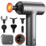 arboleaf Thermal Massage Gun Deep Tissue with Heat, Handheld Muscle Percussion Massager with Full-Metal Head, 6 Replacements for Athletes Pain Relief, Relax, Gifts for Men and Women