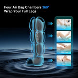 NXHMO Leg Massager with Heat and Compression, Foot Massager for Circulation and Pain Relief, Sequential Air Compression Boots Recovery System with 9 Intensities 6 Modes,3 Heating for Athletes
