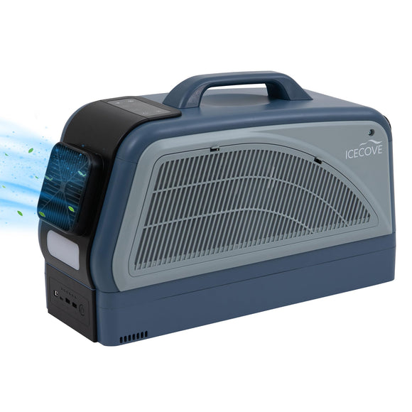IceCove Portable Air Conditioner with Add-on Battery, 2500BTU Portable Car AC Unit, 250W Low Power Consumption