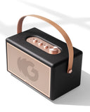 Giocanto 150W Loud Bluetooth Speaker, Retro Portable Speaker with 56H Battery, Stereo Sound Deep Bass, Bluetooth 5.4, Leather Strap Handle, Home Party Outdoor Wireless Speaker