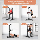 Wesfital Pull Up Bar Dip Bar Dip Station,Power Tower Dip Stand Multi-Function Workout Station Fitness Exercise Equipment for Men Women Home Gym Wesfital