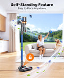 Cordless Vacuum Cleaner, 650W 55KPA 70Mins Vacuum Cleaners for Home, Upgraded Stick Vacuum with Mattress Cleaning Tool, Wall Mount Charging, Auto Mode, Self-Standing Vacuum for Pet Hair/Floors/Carpets