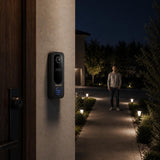 Zoomcritter Wireless Video Doorbell Camera, 2K 3MP HD Doorbell Camera with PIR Motion Detection, Two-Way Audio, Night Vision, Battery Powered, 2.4GHz WiFi, IP65 Weatherproof, Black