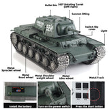 Heng Long Modified Ver. rc Tank 1/16 Soviet KV1 Tank Model 3878(360° & 7000mah & Metal Track & Road & Sprocket & Idle Wheel)
