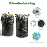 Pakusane Recycling Bin for KitcRecycling Bin for Kitchen Indoor Home, Large 26 Gallon 100L Recycle Bin with Lidhen Indoor Home, Large 26 Gallon 100L Recycle Bin with Lid Removeable Reusable Inner Bag Bottle Can Glass Waste Plastice Stickers,Black