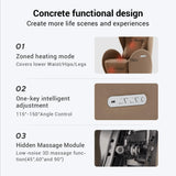 Nouhaus Luna Heated Massage Chair,Full Body Massaging Zero-Gravity Leisure Recliner with Low-Noise 3D Massage and Dual Sound Systems Modern Massage Chairs (Dark Caramel)