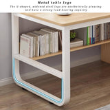 Modern Gray Wooden Study Desk with 3 Drawers & Storage Shelf, Compact Computer Desk for Students & Home Office, Stylish Writing Table Workstation (47"x20"x28")