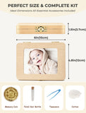 Tooth Fairy Tooth Holder, Handcrafted Natural Wood Storage Box with Fairy Gold Coin, Ideal for Baby Teeth Umbilical Cord Lanugo, Odorless Non-Toxic Keepsake Organizer for Lost Teeth (Large)