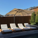 PURPLE LEAF Patio Outdoor Umbrella 9' x 9' Square All-Weather Beige