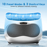 Natini Vibration Plate Exercise Machine - Whole Body Workout Vibration Platform Lymphatic Drainage Machine for Weight Loss Home Fitness - Silver