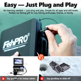 [FishPRO® 2026 Upgrade] NO.1 HD 1080P Underwater Fishing Camera 7''IPS w/DVR-32GB,Ice Fishing Camera w/10,000mAh(Ease to Use), Fish Finder Camera for Ice Lake Boat Fishing w/USB-C, LED+IR, 83ft